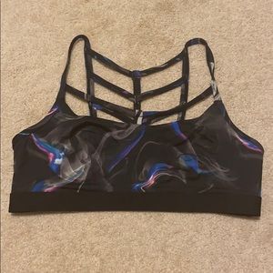 Victoria’s Secret pink marbled sports bra